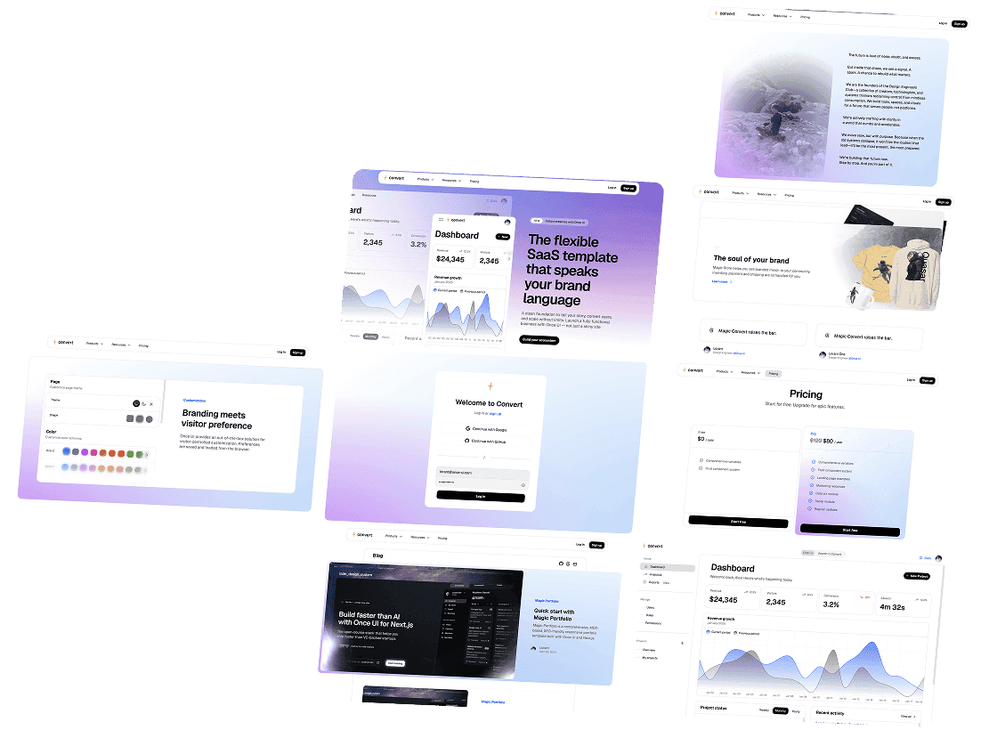 Flat lay mockups of Magic Convert