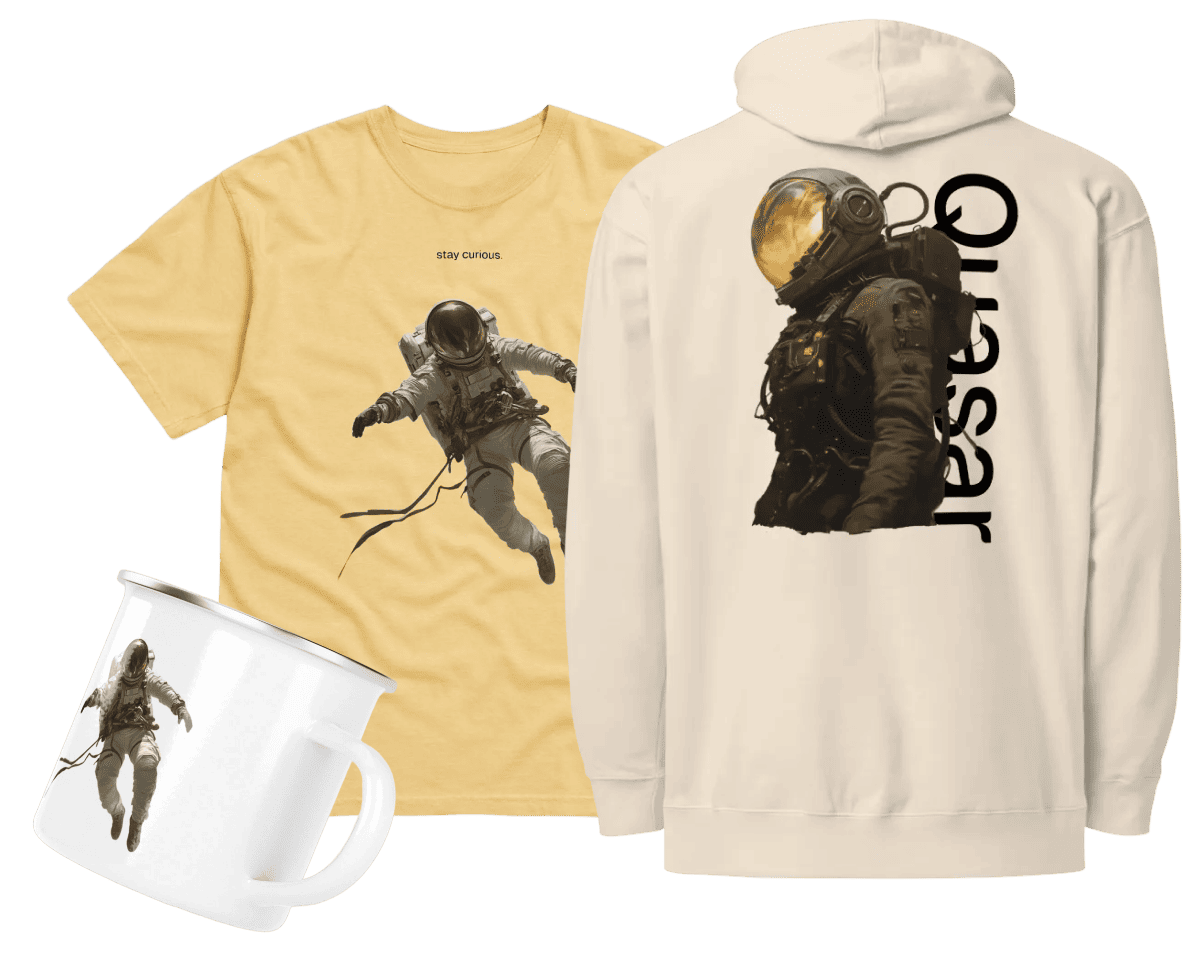 Figure wearing custom merch